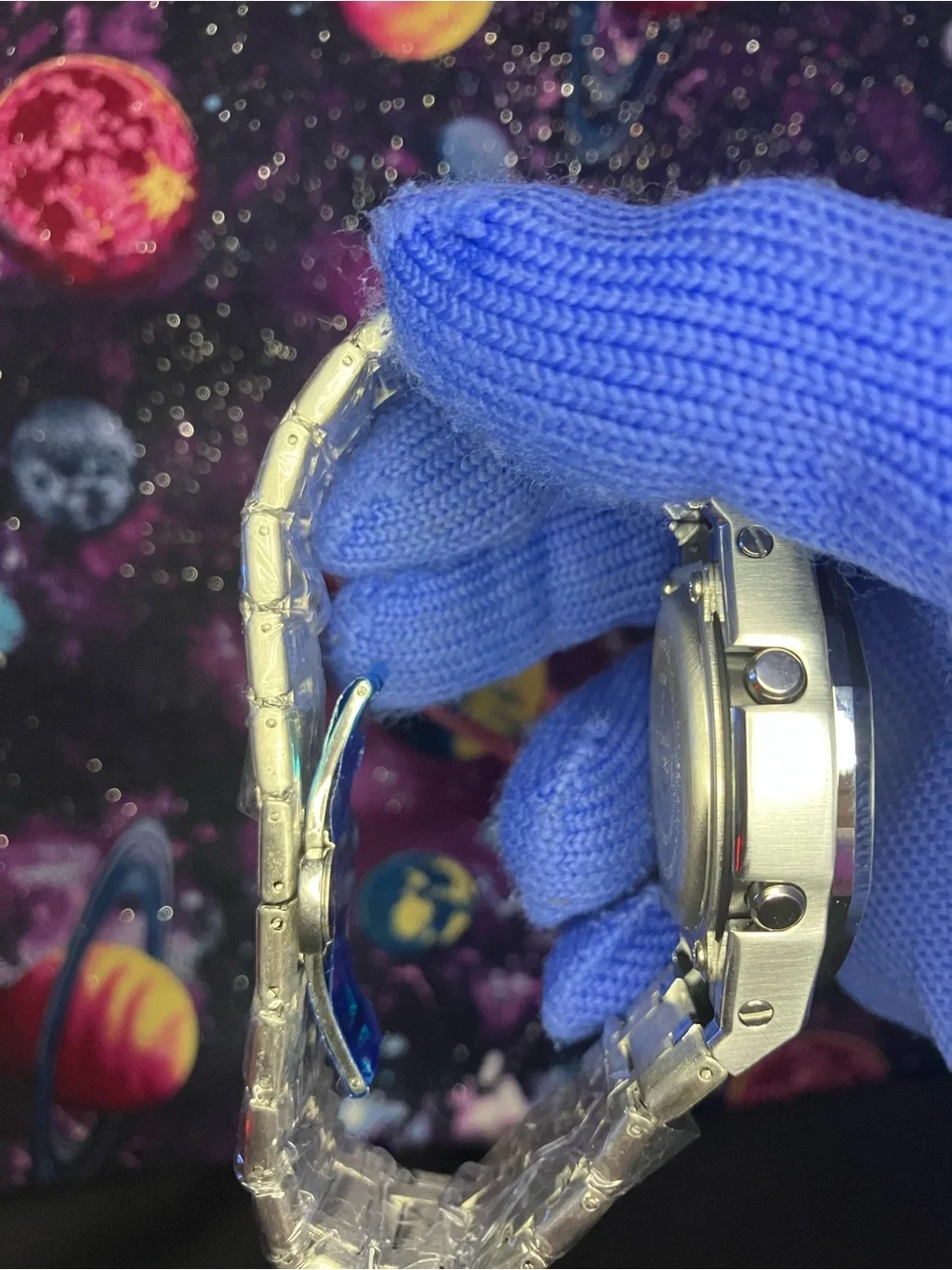 Custom G Shock grey and rainbow dial Ap style